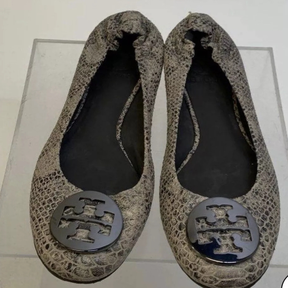 Tory Burch Python Ballet Flats 38 - image 1